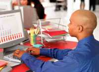 Man at computer